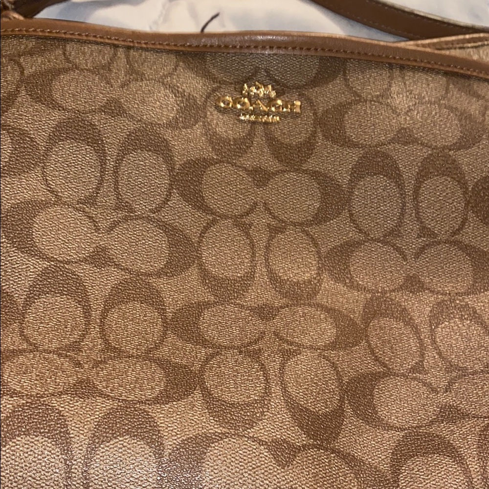 Coach Brown Signature crossbody bag